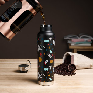 Kid's Outer Space & Astronaut Pattern Water Bottle