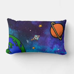 Kids Outer Space Lumbar Pillow