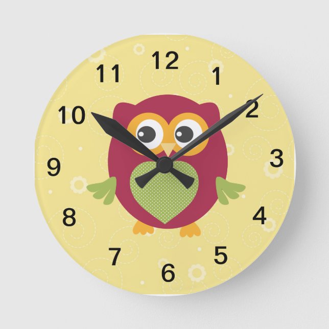Kid's owl clock (Front)