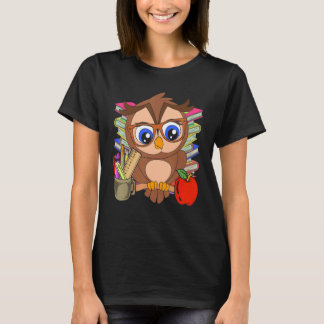 Kids Owl  Forest Animal Wise Bird School Student O T-Shirt