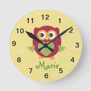 Kids Owl Wall clock