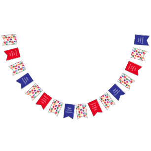 Kids Painted Handprints Art Party Birthday Bunting Flags
