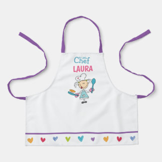 Kids Pancake Apron with Colorful Hearts