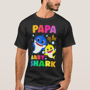 Kids Papa Of The Birthday Shark Mom Matching Famil T-Shirt
