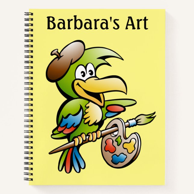 Kids  Parrot Sketch   Notebook (Front)