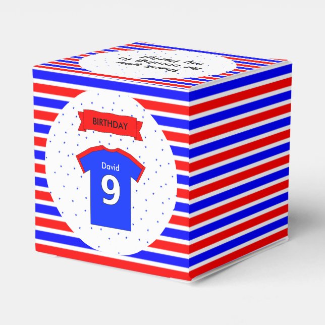 Kids party 9th birthday custom name favor box (Back Side)