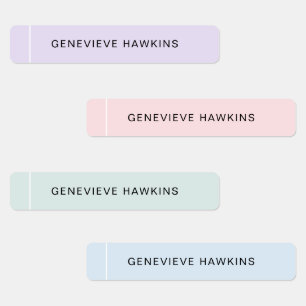Kids Pastel Lined Name Labels