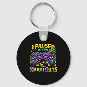Kids Paused Game Mardi Gras Video Keychain