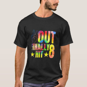 Kids Peace Out Finally Hit 8 Year Old 8Th Birthday T-Shirt
