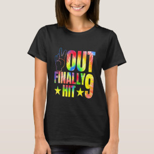 Kids Peace Out Finally Hit 9 Year Old 9th Birthday T-Shirt