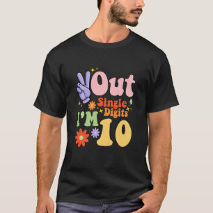 Kids Peace Out Single Digits I'm 10 Year Old 10th  T-Shirt