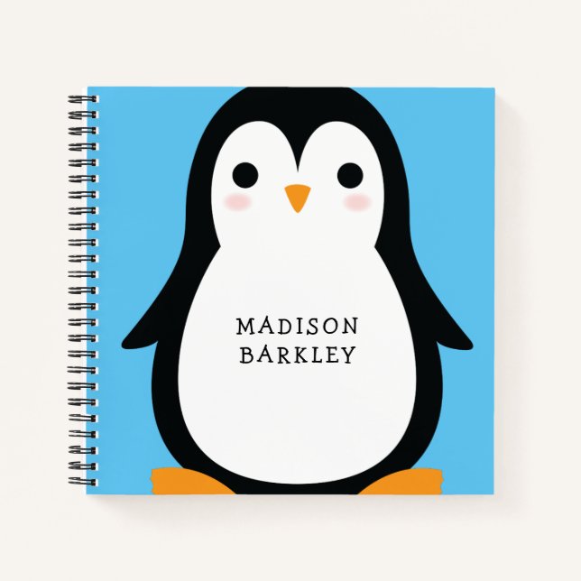 Kids Penguin Cute Notebook (Front)
