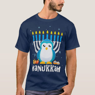 Kids Penguin Hanukkah Pyjamas for Boys Hanukkah H T-Shirt
