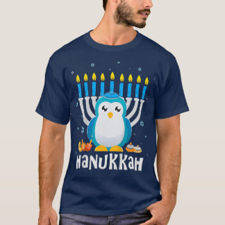 Kids Penguin Hanukkah Pyjamas for Boys Hanukkah  H T-Shirt