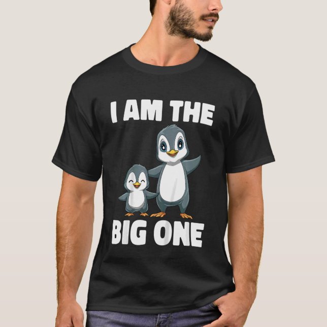 Kids Penguins Big Brother  I Am The Big One  Sibli T-Shirt (Front)