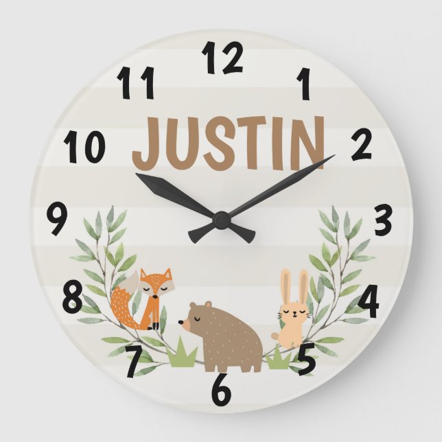 Kids Personalized Acrylic Wall Clock (Front)