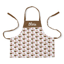 Kids' Personalized Apron | Cupcake All-Over Print 