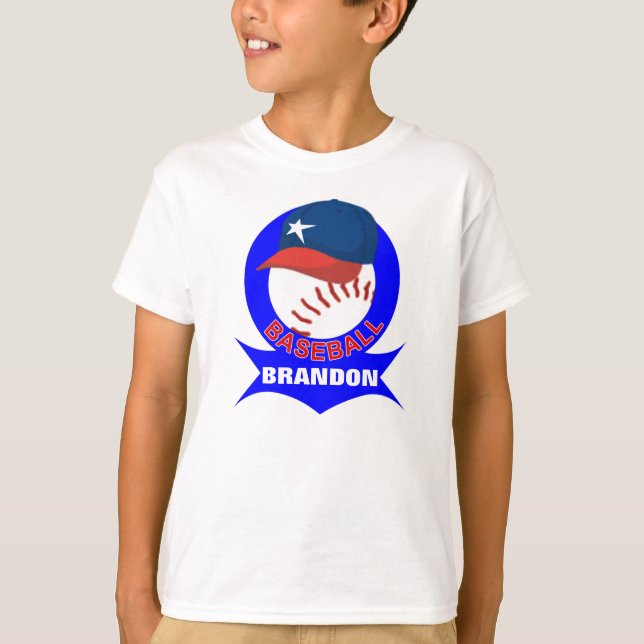 Kids Personalized Baseball T-Shirt (Front)