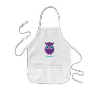 Kids Personalized Cute Purple Owl Bird Animal