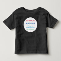 Kids Personalized Do Not Feed Me Allergy Alert