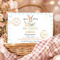 Kids Personalized Easter Egg-Cellence Certificate 