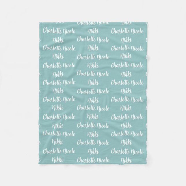 Kids Personalized Fleece Blanket (Front)