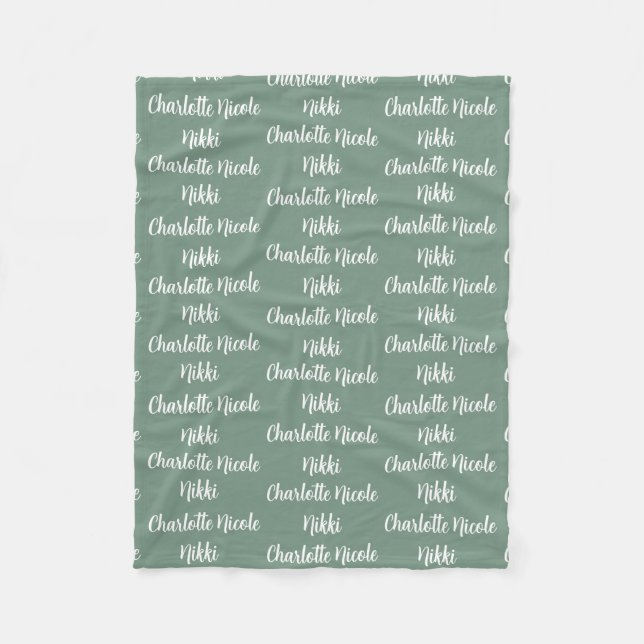 Kids Personalized Fleece Blanket (Front)