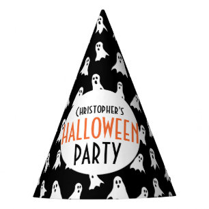 Kids Personalized Ghost Pattern Halloween Party Hat