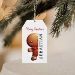 Kids Personalized Gingerbread Man Christmas Gift Tags<br><div class="desc">Looking for a magical touch to your Christmas gifts this year? Discover our adorable personalized santa Christmas gift tag. Not only does it feature adorable gingerbread man,  but it can also be personalized with your child's name. Make this season unforgettable with a sprinkle of christmas magic on your presents!</div>