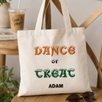 Kids Personalized Halloween Trick or Treat Tote 
