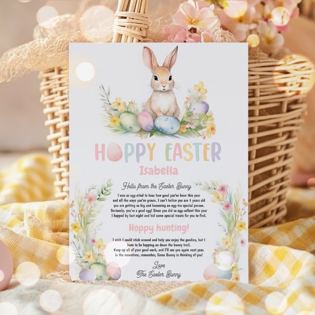 Kids Personalized Letter From The Easter Bunny  Invitation (Creator Uploaded)