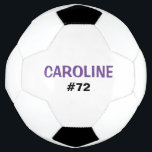 Kids Personalized Name and Jersey Number Soccer Ball<br><div class="desc">Your favourite soccer player will love this personalized soccer ball.  Customize with players name and number.  This custom soccer ball will make a great gift for christmas,  birthdays or any other special occasion.</div>