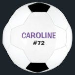Kids Personalized Name and Jersey Number Soccer Ball<br><div class="desc">Your favourite soccer player will love this personalized soccer ball.  Customize with players name and number.  This custom soccer ball will make a great gift for christmas,  birthdays or any other special occasion.</div>
