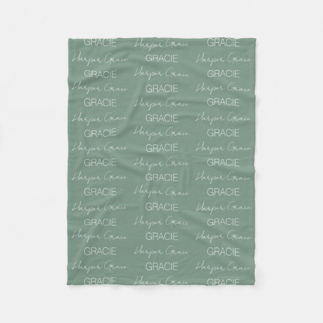 Kids Personalized Name Fleece Blanket (Front)