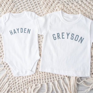 Kids Personalized Name Tee   Dusty Blue