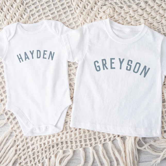 Kids Personalized Name Tee | Dusty Blue (Creator Uploaded)