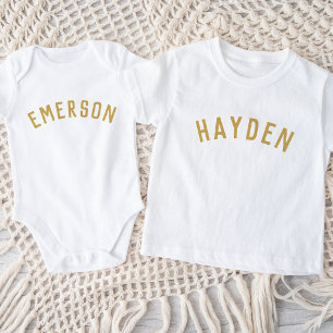 Kids Personalized Name Tee   Gold