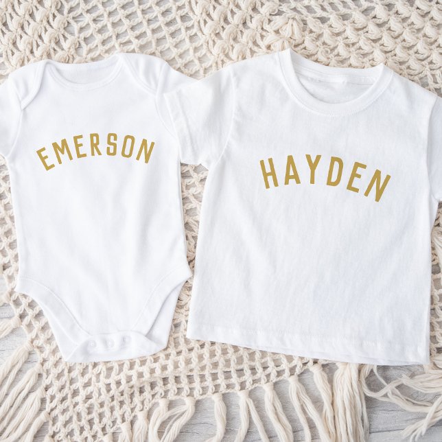 Kids Personalized Name Tee | Gold (Creator Uploaded)