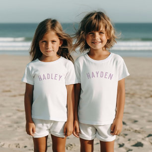Kids Personalized Name Tee   Lilac