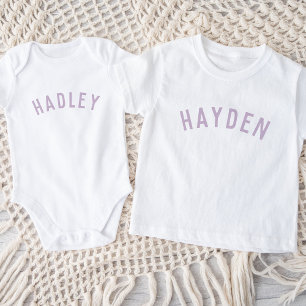 Kids Personalized Name Tee   Lilac