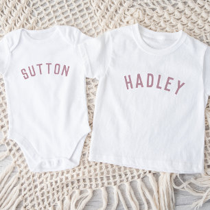 Kids Personalized Name Tee Mauve