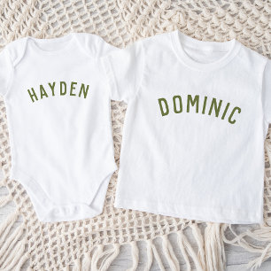 Kids Personalized Name Tee   Olive