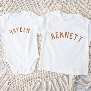 Kids Personalized Name Tee   Rust