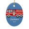 Kids Personalized Red Fire Truck Christmas