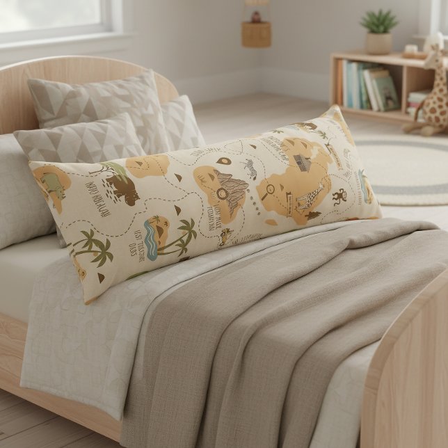 Kid's Personalized Safari Map ID1269 Body Pillow (Creator Uploaded)