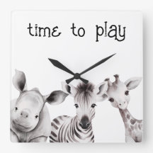 Kids Personalized Safari Theme Clock