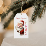 Kids Personalized Santa Christmas Gift Tags<br><div class="desc">Looking for a magical touch to your Christmas gifts this year? Discover our adorable personalized santa Christmas gift tag. Not only does it feature lovable santa claus,  but it can also be personalized with your child's name. Make this season unforgettable with a sprinkle of christmas magic on your presents!</div>
