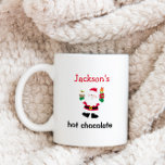 Kids Personalized Santa Christmas Hot Cocoa Two-Tone Coffee Mug<br><div class="desc">Celebrate the christmas season with this cute personalized santa mug.  Kids will love seeing their very own name while they sip their hot chocolate.  Add your child's name by clicking the "personalize" button.  "Hot Chocolate" can also be change as well to read "hot cocoa" or any other desired wording.</div>