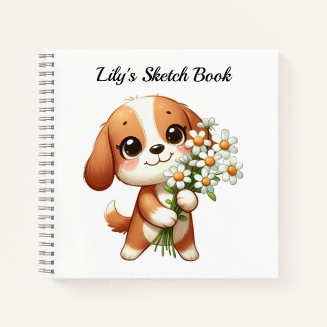 Kids Personalized Sketch Book  (Front)