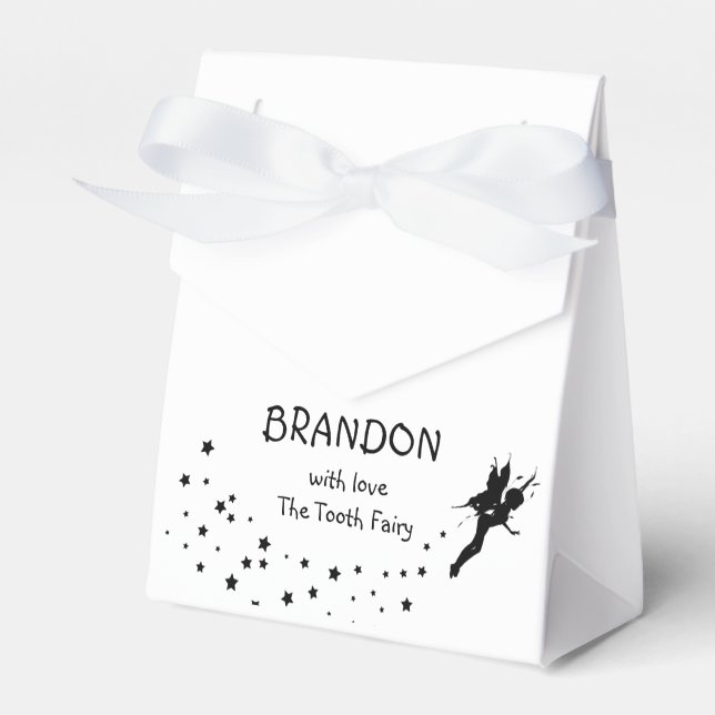 Kids Personalized Stars Tooth Fairy Treat Box (Front Side)